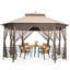 Abri de jardin pour patio en métal x P 10 pi à auvent pliant-57001575