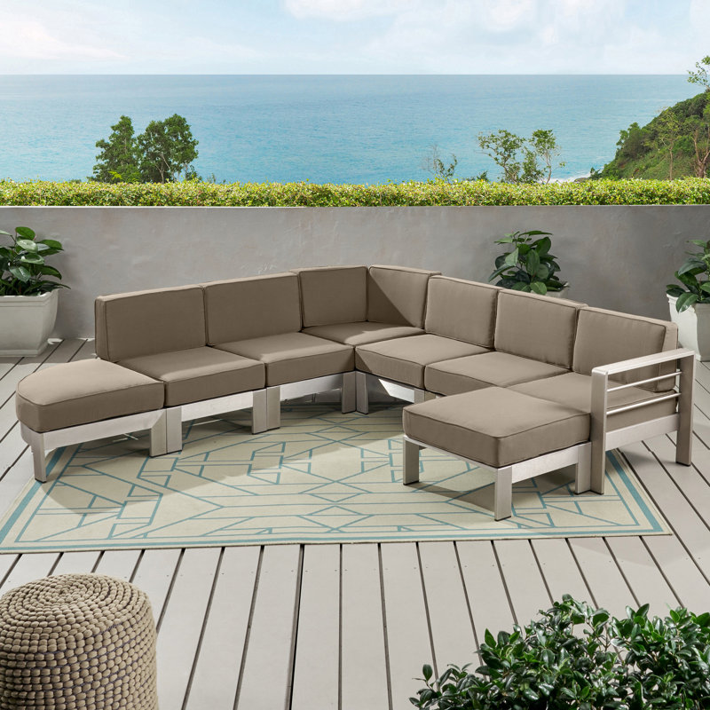 Ensemble modulaire avec coussins patio Jessica