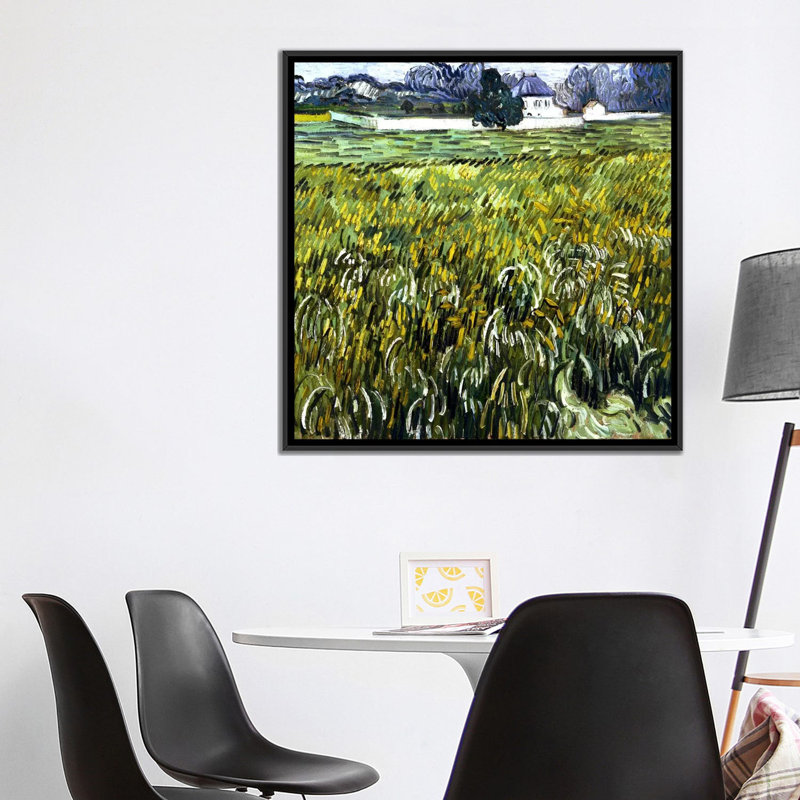 «Auvers at Auvers» par Vincent Van Gogh, reproduction d'art sur toile, H 18 po x l 18 po x P 1,5 po, Toile avec cadre noir