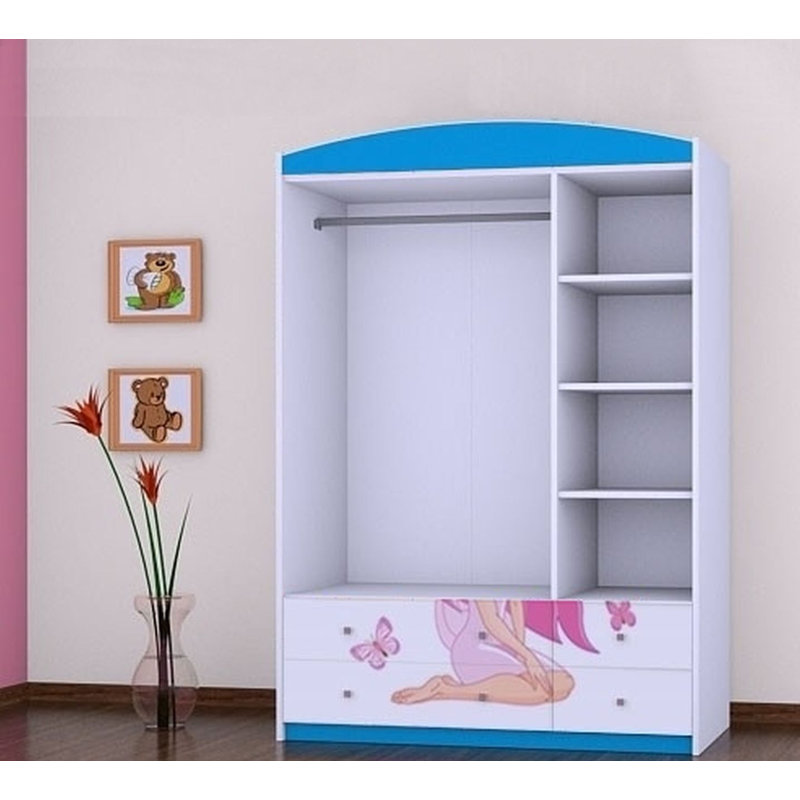 Wilczek 3 Door Wardrobe, Blue
