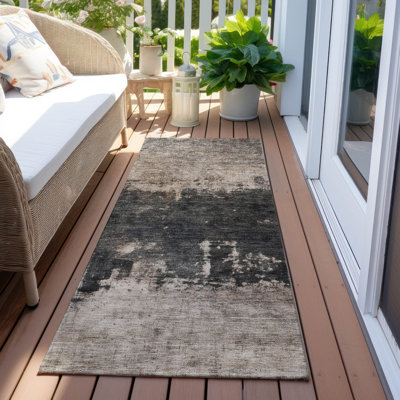 ACN1215 Taupe Indoor/Outdoor Machine Washable Area Rug