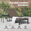 Sunbed Reclining Poly Rattan Modern Outdoor Lounger Chair