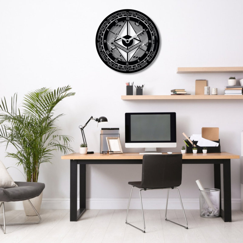 Umbria Wall Clock, Black