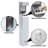 Wall Mounted Trash Can Large Capacity Garbage Can Stainless Steel Ash Bin Outdoor Rainproof Trash Container