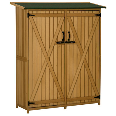 Wooden Garden Storage Outdoor Storage Cabinet Wooden Garden Shed Utility Tool Organizer With Waterproof Asphalt Rood