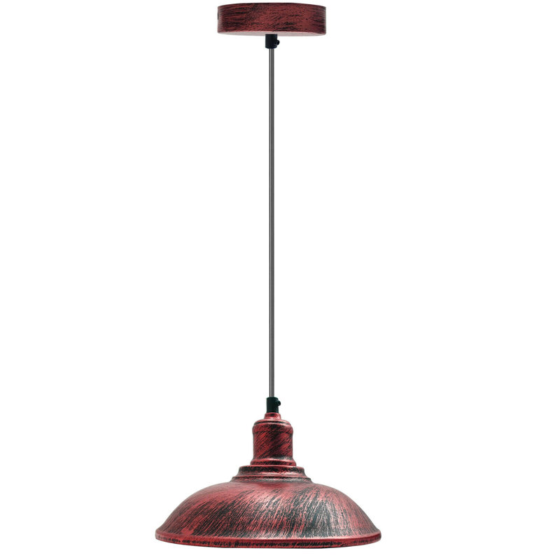 Colusa 1 - Light Dome Pendant, Rustic Red