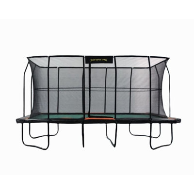 JumpKing 487.68cm ft x 304.8cm ft Rectangle Backyard Trampoline with Safety Enclosure