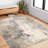 Eleanore Abstract Natural/Denim Area Rug-1215243352