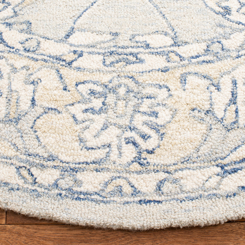 Schmier Hand Tufted Wool And Cotton With Latex Oriental Rug, Round 3'