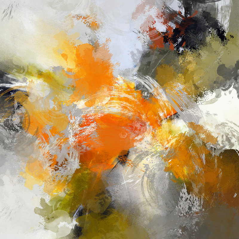 Première lumière - peinture sur toile tendue, H 24 po x l 24 po