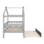 Lit maison avec lit gigogne-818125590