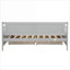 Lit de jour simple en bois de pin gris neutre et neutre, multifonctionnel pour les chambres d'amis et les petits espaces, style contemporain minimaliste