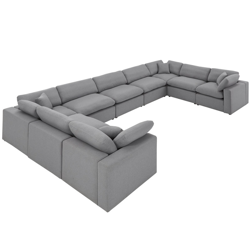 Bania Upholstered U-Shaped Sectional Symmetrical