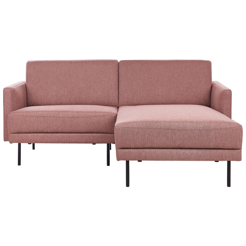 Qwanell 2 Seater Corner Sofa , Pink Polyester