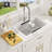 Quartz 30 x 22 Inch Drop-in Granite Composite Kitchen Sink Workstation Sink Single Bowl Sink
