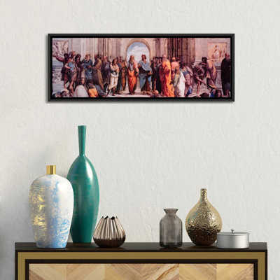 «School of Athens» (Panoramic) par Raphael, reproduction d'art sur toile tendue