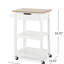 Chariot de cuisine compact en bois - fonctionnalité et style coexistent
