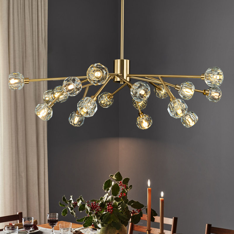 Lustre sphérique spoutnik 18 lumières Burness