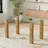 A 49.6”×30” Transparent Tempered Glass Dining Table With Rectangular Wood - Color MDF Wood Grain Legs: Blending Simplicity & Quality, Ideal For Diverse Decoration Styles