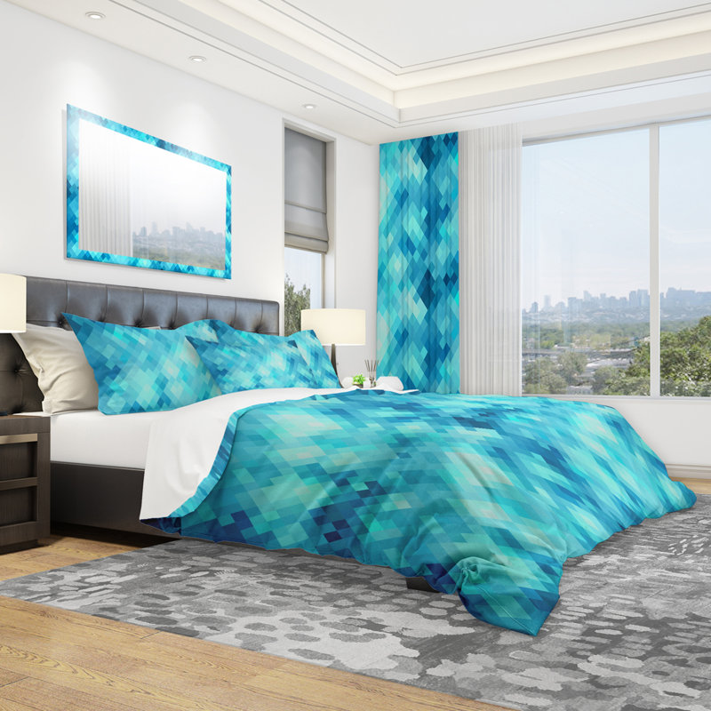 Ensemble de housse de couette moderne, Housse de couette très grand + 2 taies décoratives