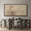 «Rustic Countryside Tropical Serenade Palm Trees And A Distant Mountain», reproduction d'art sur toile-111176821-98041967
