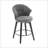 2PCS Chenille 25"Wing Back Swivel Bar Stools-1007985826