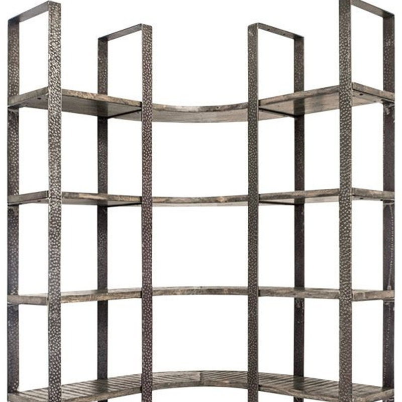 Étagère courbée en bois noir