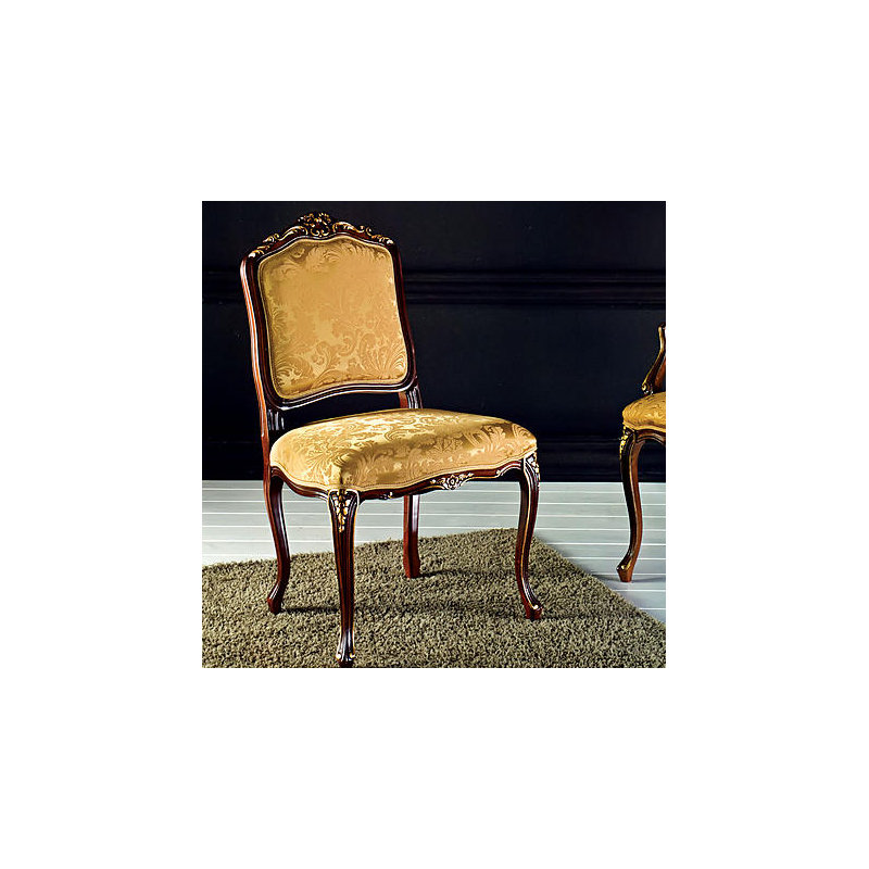 Solid Wood Side Chair in Gold