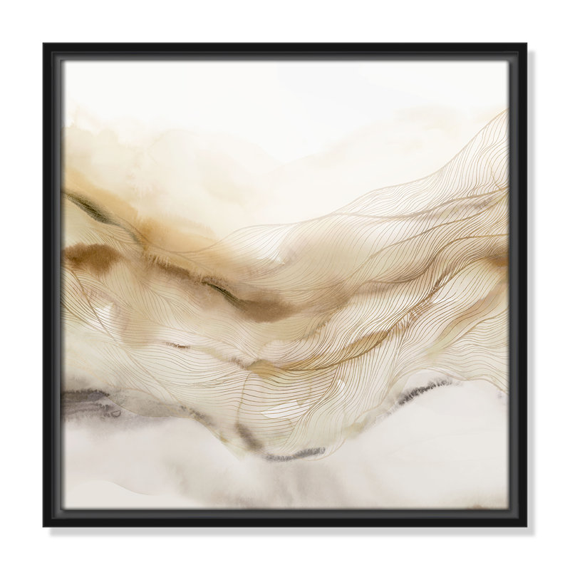 «Line Haze I» par Isabelle Z, Noir, H 17,5 po x l 17,5 po