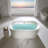 59'' x 29.52'' Freestanding Soaking Acrylic Curved Design Bathtub-89090729-100481067