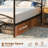 Queen Size Metal Canopy Bed Frame, Heavy Duty Platform Bed with Vintage Headboard & Footboard, No Box Spring Needed, Black