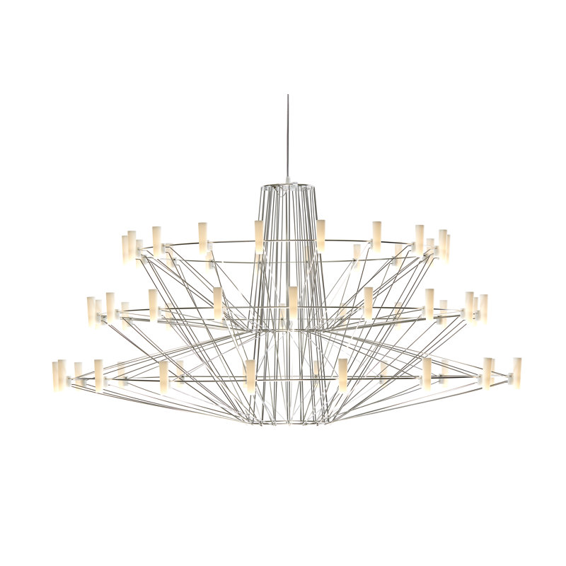 Coppélia LED Chandelier, Large, Chrome