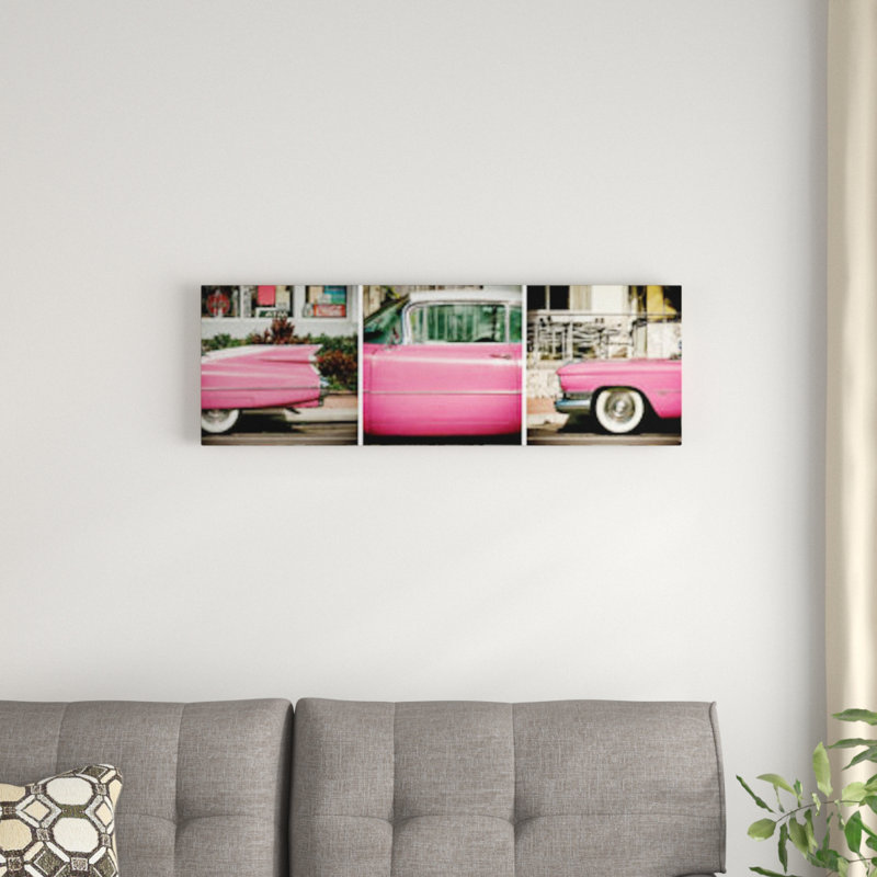 Classic Cadillac, reproduction de photo sur toile tendue, H 12 po x l 36 po x P 1,5 po, Toile tendue