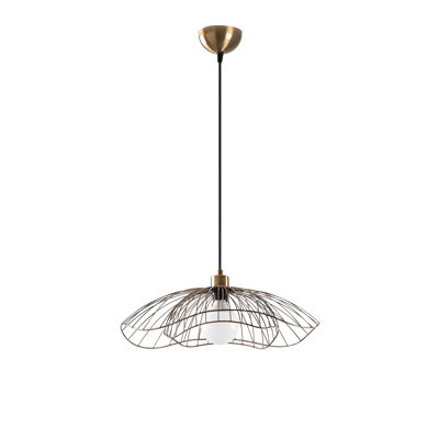 Lustre moderne moderne, hauteur réglable de 12,2 à 43,7 pouces, diamètre de 19,7 pouces, corps en fer, douille E27 (40 W maximum) | Éclairage élégant pour la maison et le bureau, design élégant, indice de protection IP20, parfait pour toute pièce