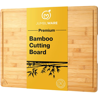 Jumblware Bamboo Cutting Board, Water-Resistant, Lightweight