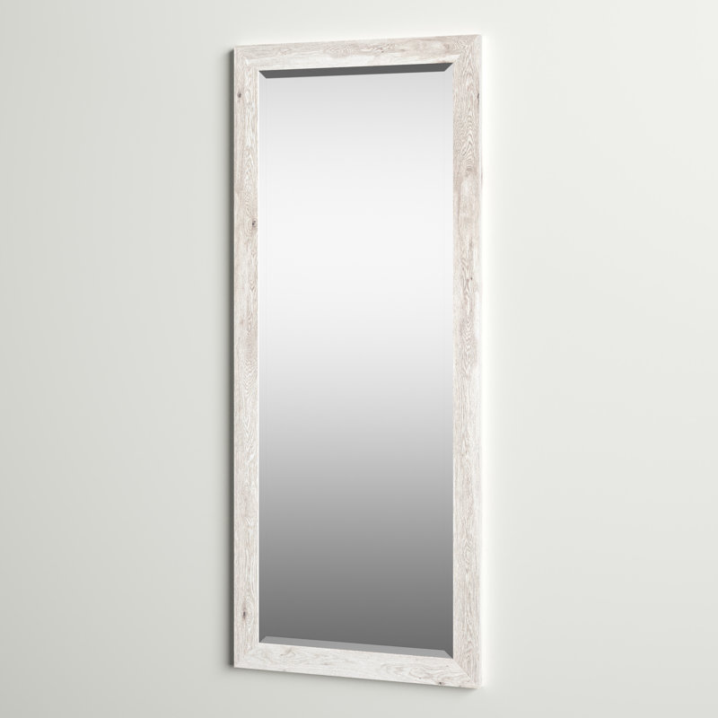 Desharn Wood Mirror, White