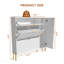 Armoire de rangement à chaussures en MDF avec tiroirs et tablettes rabattables (blanc)-553129971