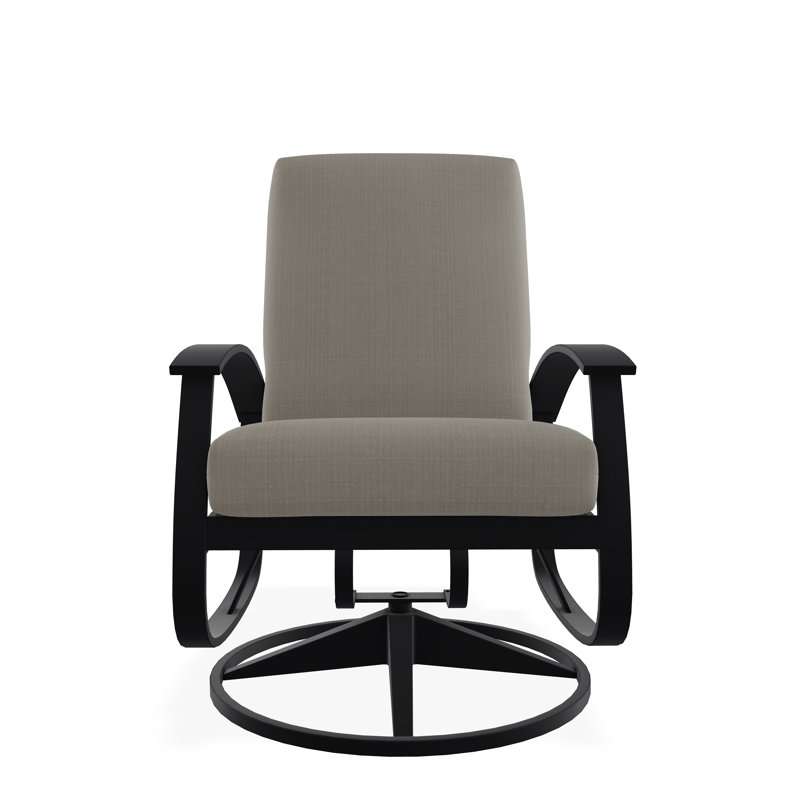 Belle Isle Cushion Deep Seating Swivel Rocker, Black, Stone Linen