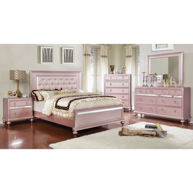 Annistyn 64'' W 7 - Drawer Dresser, Rose Gold