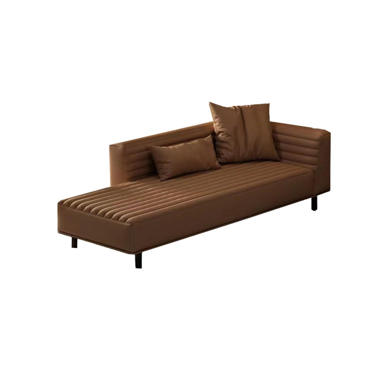 Chaise longue rembourrée Minaki, Chaise longue à accoudoir droit