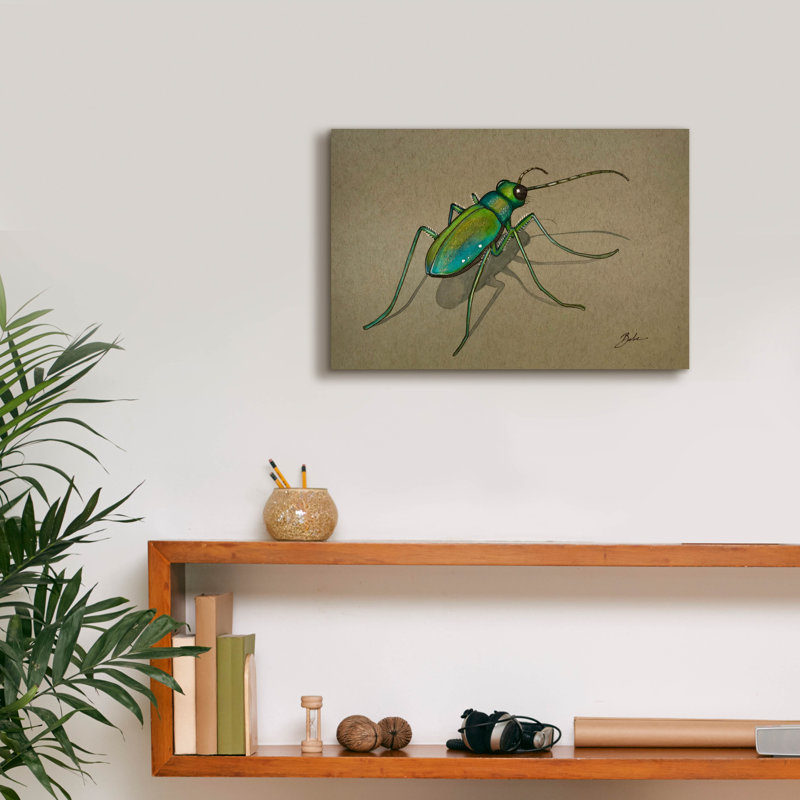  «Green Beetle Walk» par Bebe Keith, art mural sur toile, 18 po x 12 po, H 12 po x l 18 po