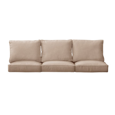 Sunbrella Outdoor Solid Textured Deep Seating Sofa Cushion Set by Mozaic Company