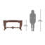 Console en bois massif de 57,5 po Lord Raffles