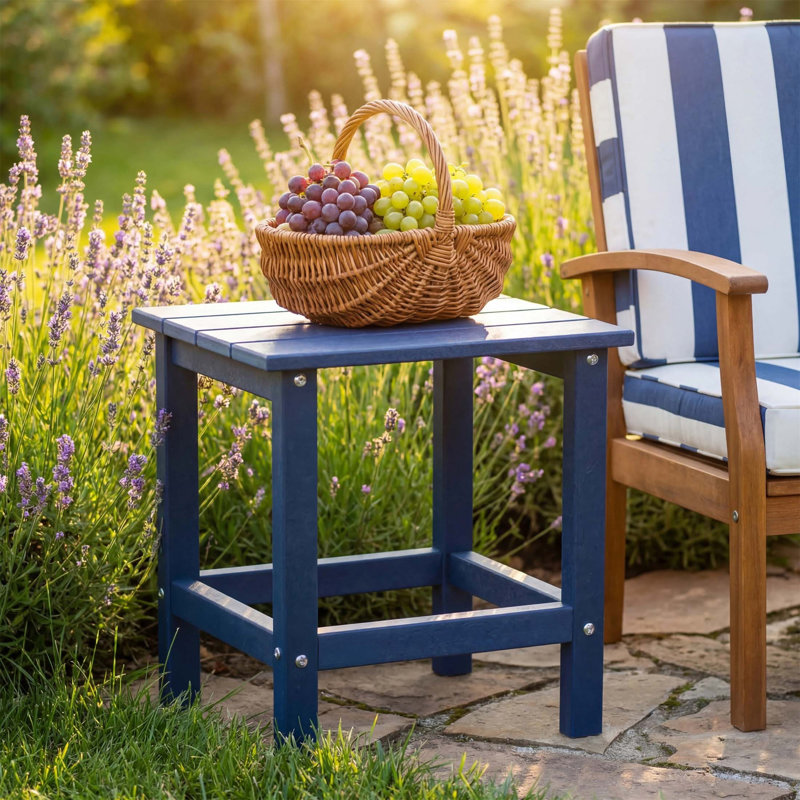 Table d'appoint extérieure Adirondack, mobilier de patio en PEHD écologique résistant aux intempéries et facile à nettoyer