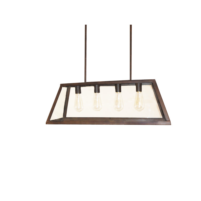 Maguelonne 4 - Light Dimmable Kitchen Island Square / Rectangle Chandelier