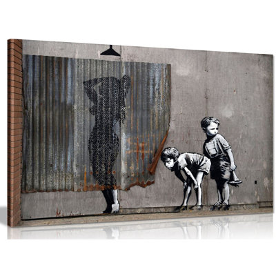 Exposed Kids Banksy Dismaland 1 Piece Wrapped Canvas Painting