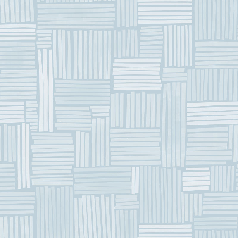 Amsterdam 33' L x 20.5" W Wallpaper Roll, Light Blue