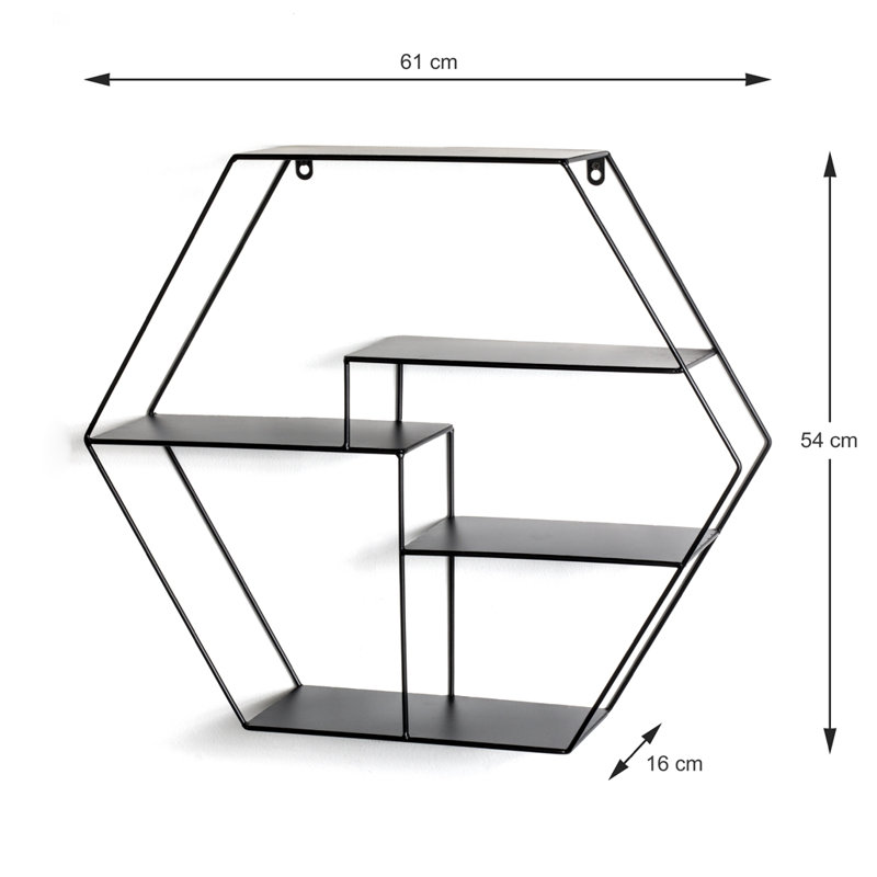 Tolentino 5 Piece Hexagon Metal Tiered Shelf