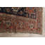 Tapis unique en laine noué à la main de style années 1900 de 4 pi 9 po x 5 pi 10 po bleu / rouille / beige