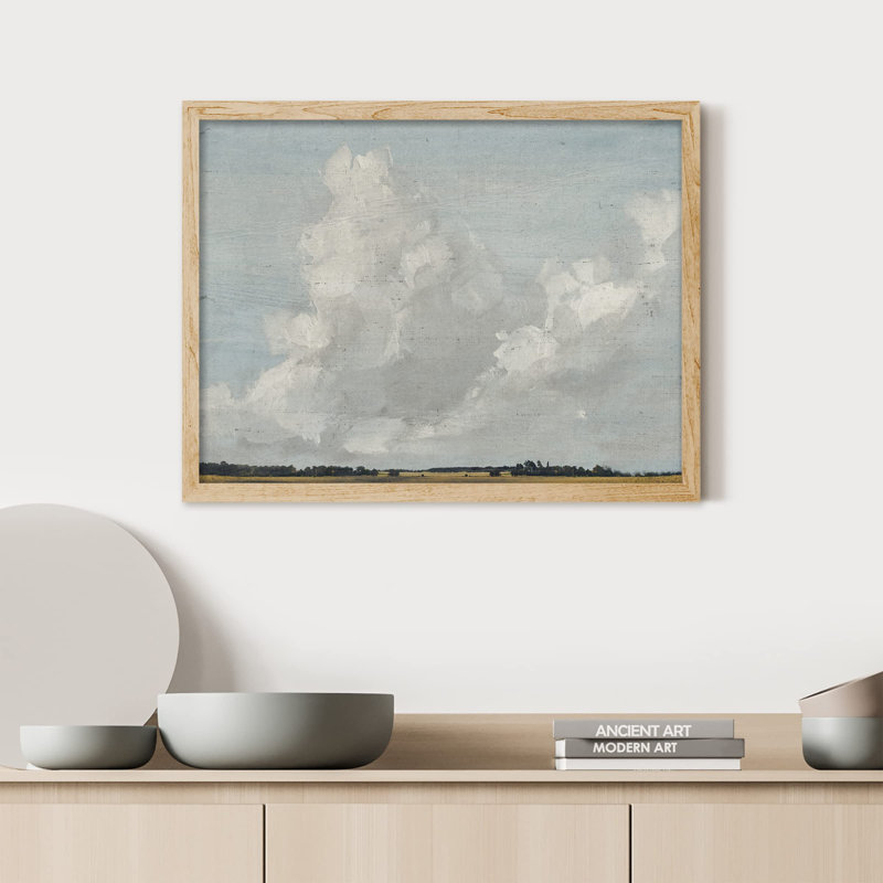 «Pastel Storm Cloud Landscape» sur papier, Naturel, H 12 po x l 16 po